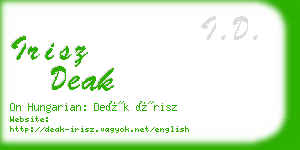 irisz deak business card